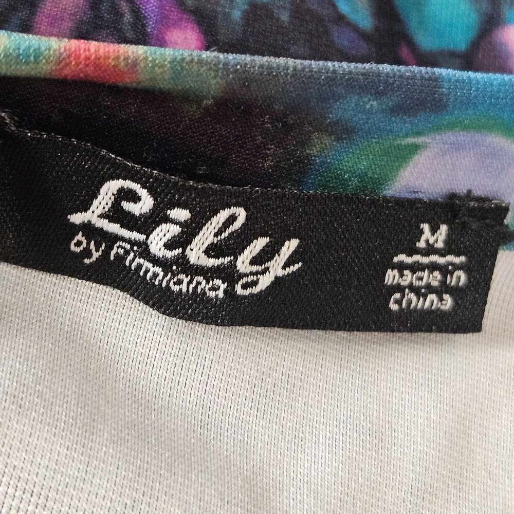 Lily By Firmiana Womens M Abstract Print Short Sleeve Tunic Top Polyester - Picture 5 of 10